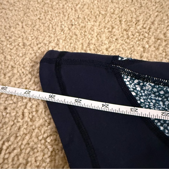 Lululemon Wunder Under Crop leggings- Blue Camo Pebble Inkwell - Picture 6 of 8